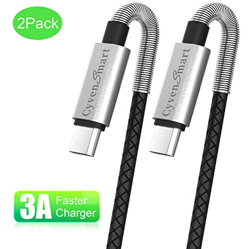 Product Cover USB Type C Cable 10ft, USB A 2.0 to USB-C 2 Pack Fast Charger Extra Long Durable TPE Cord Compatible with Samsung Galaxy S10 S9 S8 Plus Note 9 8,LG V50 V40 G8 G7 Thinq, Moto Z