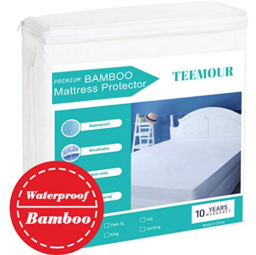 Product Cover Queen Size Premium Bamboo Mattress Protector Cooling Mattress Protector  Hypoallergenic Waterproof  Mattress Protector Pad Mattress Cover Cotton Terry Surface Noiseless --Fitted 8