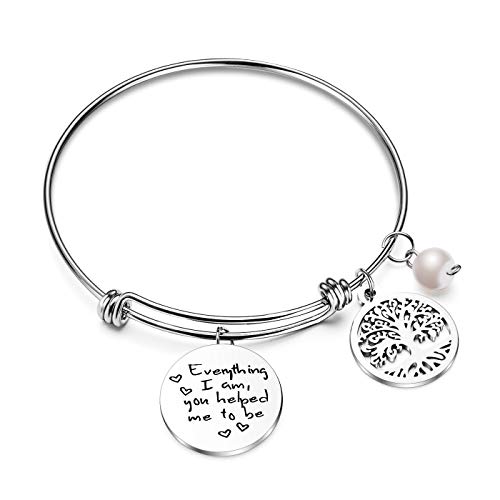 Product Cover niyokki Mom Bracelet-Everything I am You Helped Me to Be Adjustable Family Tree Bracelet Mother's Jewelry Gifts for Mom (Style A)