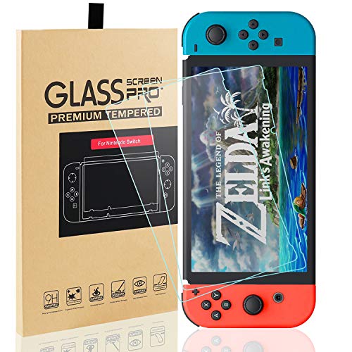 Product Cover Maexus 2 Pcs Switch Screen Protector Tempered Glass Premium HD Clear Anti-Scratch Screen Protector for Nintendo Switch