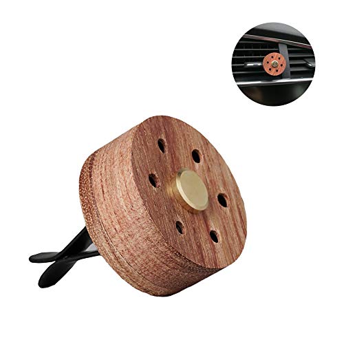Product Cover Yeejok Essential Oil Diffuser for Car with Vent Clip, Wooden Stainless Steel Lava Stone Aromatherapy Diffuser Locket Mini Air Freshener for Travel