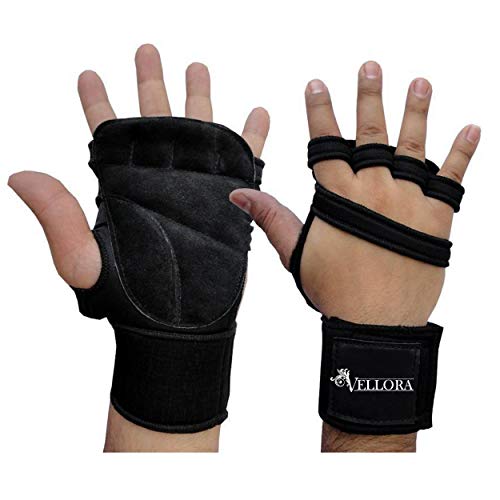 Product Cover VELLORA Neoprene Gym Gloves Fitness Training Gym Gloves/Functional Hand Protector (Free Size) with Non Slip Grip