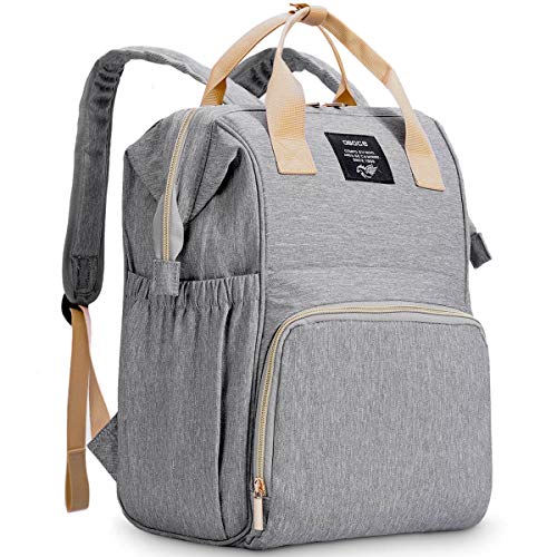 Product Cover Backpack Diaper Bag for Baby,OSOCE Multi-function Mom Nappy Maternity Back Packs,Water Resistant(Light Grey)