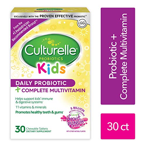 Product Cover Culturelle Kids Probiotic plus Complete Multivitamin Chewable | Digestive and Immune Support*| Excellent Source of the Antioxidant Vitamins A, C, and E | Contains LGG, The proven probiotic| 30 Count