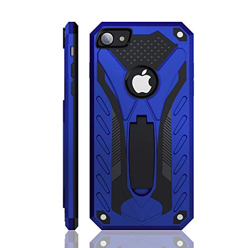 Product Cover Kitoo iPhone 7 Case | iPhone 8 Case | Military Grade | 12ft. Drop Tested Protective Case | Kickstand | Wireless Charging | Compatible with Apple iPhone 7 / iPhone 8 - Blue