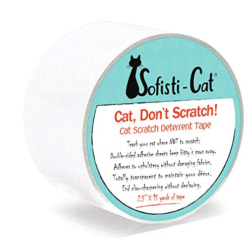 Product Cover Sofisti-Cat Scratch Deterrent Tape - Clear Double-Sided Cat Anti Scratch Training Tape (2.5