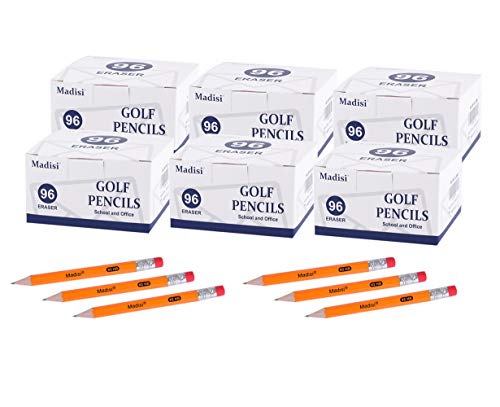 Product Cover Madisi Golf Pencils with Eraser, 2 HB Half Pencils, 3.5