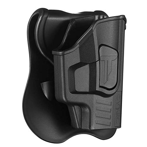 Product Cover Sig P365 Holsters, OWB Holster for Sig Sauer P365 Micro-Compact Size 9mm, P365 XL, P365 SAS, Polymer Tactical Outside The Waistband Carry Belt Holster with 360° Adjustable Paddle -Right Handed