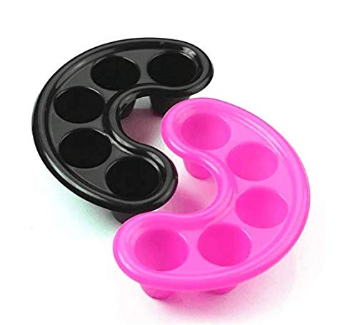 Product Cover DNHCLL 2PCS Nail Art Tips Soak Bowl Tray Manicure Soaking Trays/Soakers Remover Tool,Five Fingers Soften Dead Skin Soaking Tool.