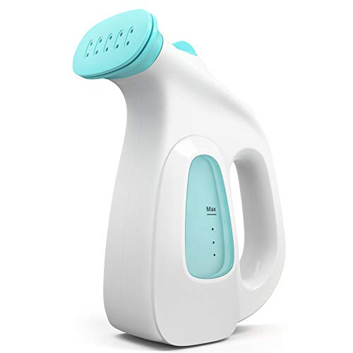 Product Cover Villini Garment Steamer - Handheld Fabric Steamer - Wrinkle Remover for Clothes with Fast Heat-up Function - Lightweight Mini Steamer for Home and Travel (White/Blue)