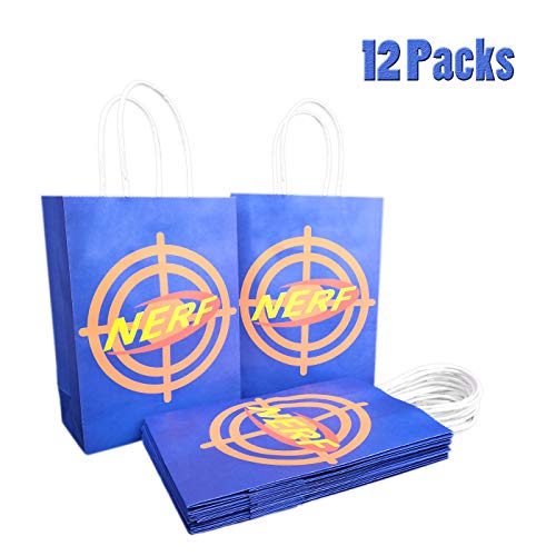 Product Cover 12 Target Bags for Nerf Party, Gift/Goody/Treat/Candy/Favor Bags for Nerf Birthday Theme