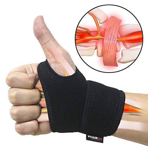 Product Cover Wrist Brace for Carpal Tunnel, Comfortable and Adjustable Wrist Support Brace for Arthritis and Tendinitis, Wrist Compression Wrap with Pain Relief, Fit for Both Left Hand and Right Hand - Single