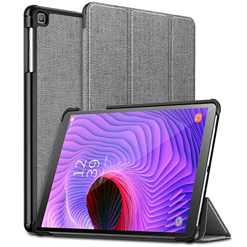 Product Cover Infiland Samsung Galaxy Tab A 10.1 2019 Case, Ultra Slim Tri-Fold Shell Cover Compatible with Samsung Galaxy Tab A 10.1 Inch Model SM-T510/SM-T515 2019 Release Tablet, Gray