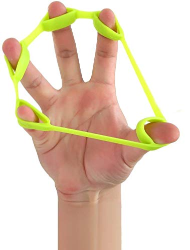 Product Cover Serveuttam Silicone Resistance Bands Hand Grip Strengthener Extender Trainer