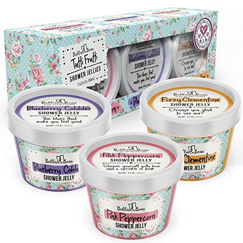 Product Cover Bella and Bear - Tutti Frutti Shower Jelly Gift Set - Fun Pampering Gifts for women - Vegan - Cruelty Free