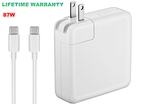 Product Cover (Original Quality) 87W USB-C Power Adapter Replacement USB C AC Supply Charger Compatible with MacBook Pro Charger 15 Inch Laptop (USB-C Cable Included)