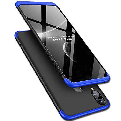 Product Cover VALUEACTIVE 3 in 1 Slim Fit Complete 3D 360 Degree Protective Hybrid Hard Bumper Back Cover for Samsung Galaxy M20 (Black Blue)