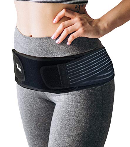 Product Cover Sacroiliac Belt for Women and Men - Stabilize SI Joint, Anti-Slip Hip Support Brace for Lower Back, Pelvic and Leg Pain Relief - Alleviate Sciatic - Trochanter Belt