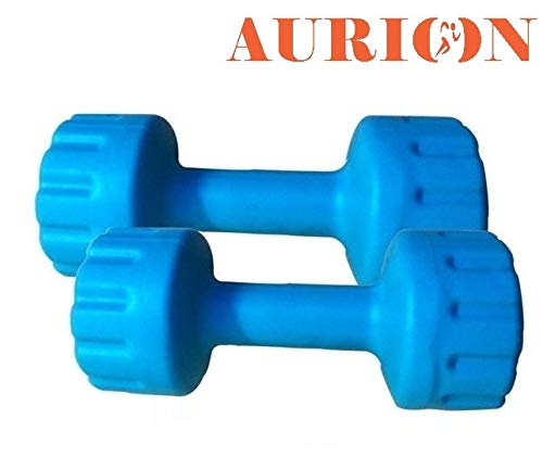 Product Cover Aurion Set of 2 PVC Dumbbells Weights Fitness Home Gym Exercise Barbell (Pack of 2) Light Heavy for Women & Men's Dumbbell