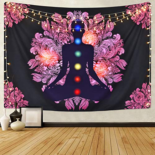 Product Cover Chakra Tapestry Seven Chakra Tapestry Yoga Meditation Tapestry Zen Tapestry for Room