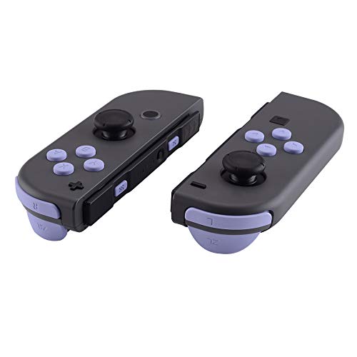 Product Cover eXtremeRate Light Violet Replacement ABXY Direction Keys SR SL L R ZR ZL Trigger Buttons Springs, Full Set Buttons Repair Kits with Tools for Nintendo Switch Joy-Con JoyCon Shell NOT Included