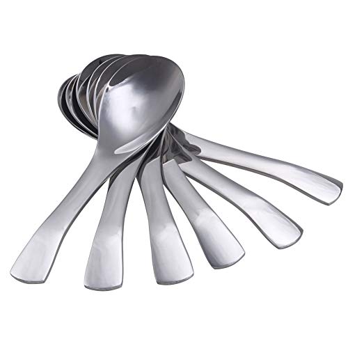 Product Cover Hazoulen SUS304 Stainless Steel Soup Spoons, Thick Heavy-weight Table Spoons, Set of 6