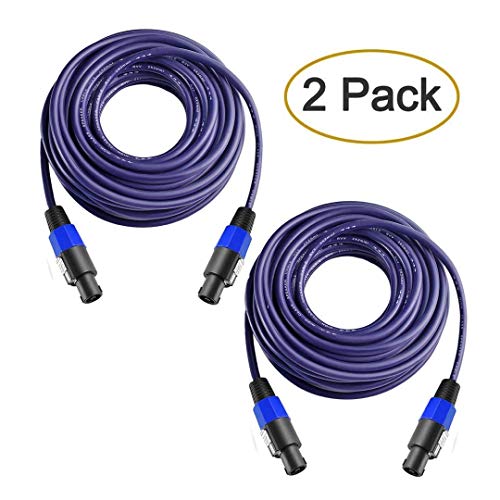 Product Cover Yoico 2Pcs 100 Feet Professional Speakon to Speakon Cables Wire Speaker Audio Amplifier Cord 7mm with Twist Lock