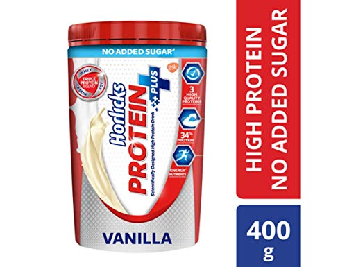 Product Cover Horlicks Protein, Health and Nutrition Drink, No Added Sugar, 400g Jar (Vanilla)