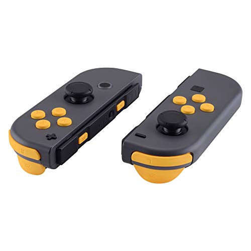 Product Cover eXtremeRate Caution Yellow Replacement ABXY Direction Keys SR SL L R ZR ZL Trigger Buttons Springs, Full Set Buttons Repair Kits with Tools for Nintendo Switch Joy-Con JoyCon Shell NOT Included