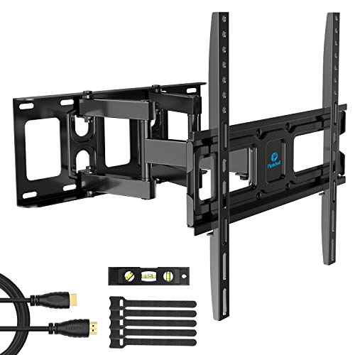 Product Cover TV Wall Mount Bracket Full Motion Dual Swivel Articulating Arms Extension Tilt Rotation, Fits Most 26-55 Inch LED, LCD, OLED Flat&Curved TVs, Max VESA 400x400mm and Holds