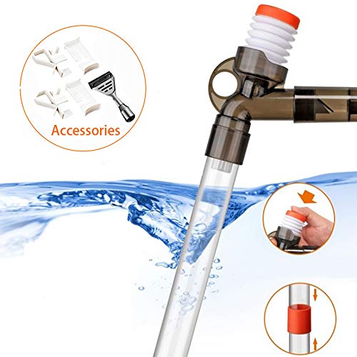 Product Cover STARROAD-TIM Fish Tank Aquarium Gravel Cleaner Kit Long Nozzle Water Changer for Water Changing and Filter Gravel Cleaning with Air-Pressing Button and Adjustable Water Flow Controller- BPA Free