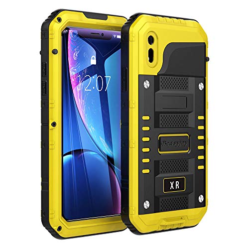 Product Cover iPhone XR Case,Beasyjoy Heavy Duty Built-in Screen Full Body Protective Waterproof Shockproof Tough Rugged Hybrid Military Grade Defender Outdoor(Yellow)