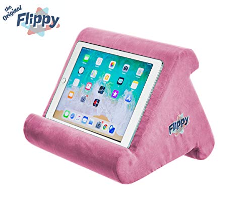 Product Cover Flippy Multi-Angle Soft Pillow Lap Stand for iPads, Tablets, eReaders, Smartphones, Books, Magazines, Pink