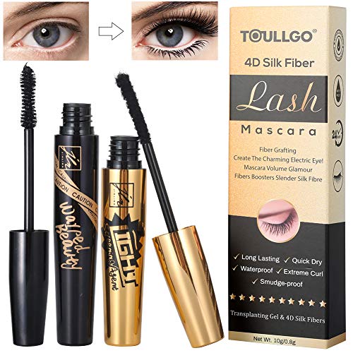 Product Cover 4D Silk Fiber Lash Mascara, Fiber Mascara, 4D Silk Fiber Eyelash Mascara Waterproof, Best for Thickening & Lengthening, Lasting All Day, Waterproof, Smudge Proof