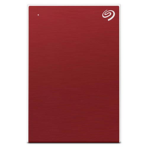 Product Cover Seagate Backup Plus Slim 1 TB External Hard Drive Portable HDD - Red USB 3.0 for PC Laptop and Mac, 1 Year Mylio Create, 2 Months Adobe CC Photography (STHN1000403)