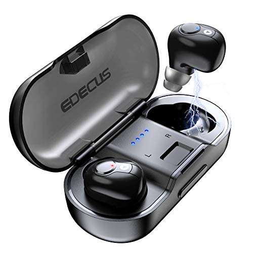 Product Cover Wireless Earbuds, EDECUS TL1 Bluetooth Earbuds with 24H Playtime, Bluetooth 5.0 Hi-Fi Bass Stereo, Noise Canceling Wireless Headphones, Built-in Mic Sweatproof Bluetooth Headphones with Charging Case