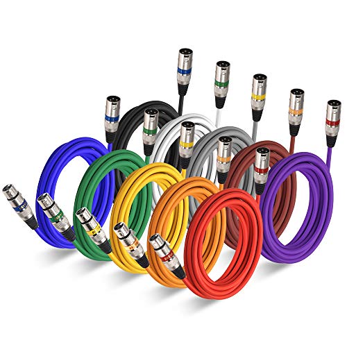 Product Cover EBXYA XLR Patch Cable Color Balanced for Microphone Audio Mixer 10-Pack 15 Feet