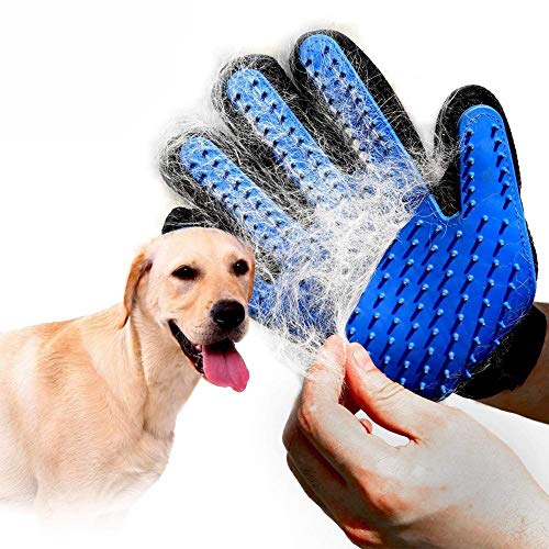 Product Cover PICKVILL Efficient Pet Hair Remover Mitt Enhanced 5 Finger Design Gentle Deshedding Brush Gloves for Dog and Cat with Long and Short Fur