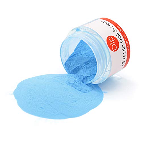 Product Cover Blue Dipping Powder 1 Ounce (Added Vitamins) I.B.N Nail Dip Acrylic Powder, Non-toxic & odorless, No Need UV LED Lamp (DIP 017)