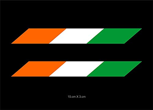 Product Cover KaaHego Indian Flag Logo Stickers for Duke KTM Bike 390 200 250 (Multicolour, 15 x 3 cm) - Pack of 2_C-3