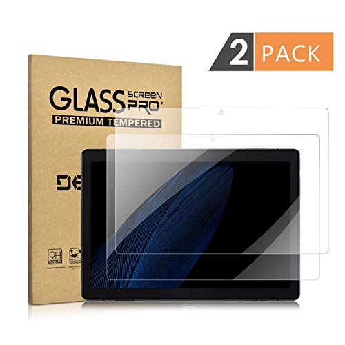 Product Cover [2 Pack] Tempered Glass Screen Protector for Lenovo Tab M10(NOT Lenovo Smart Tab P10/E10) DETUOSI Screen Protector for Lenovo M10 TB-X605F Anti Explosion Scratch Resist Bubble Free