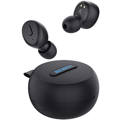 Product Cover True Wireless Earbuds, BEBEN 5H Continuous 25H Cyclic Playtime IP68 Waterproof 5.0 Wireless Bluetooth Earbuds with Wireless Charging Case, Binaural Stereo Earbuds with Mic and Volume Control