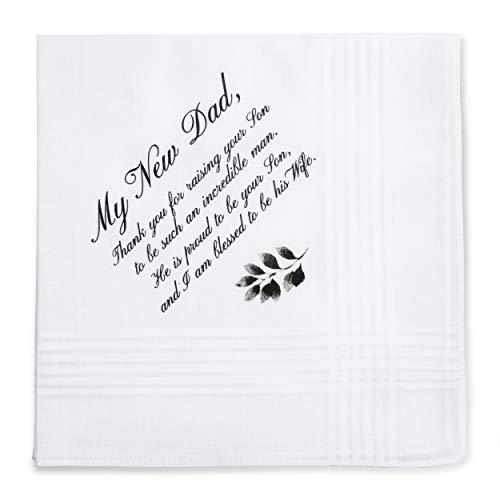 Product Cover Wedding Gift Handkerchief for Father in Law from Daughter In Law | New Dad Gift