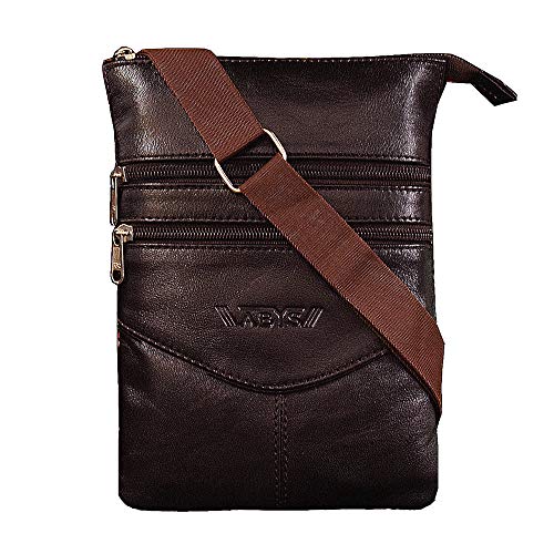 Product Cover ABYS Genuine Leather Coffee Brown Messenger Bag||Passport Holder||Neck Pouch for Men & Women