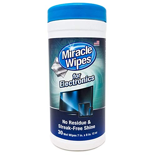 Product Cover MiracleWipes for Electronics Cleaning - Screen Wipes Designed for TV, Phones, Monitors and More - (30 Count)