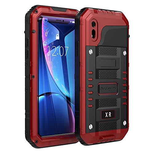 Product Cover iPhone XR Case,Beasyjoy Heavy Duty Built-in Screen Full Body Protective Waterproof Shockproof Tough Rugged Hybrid Military Grade Defender Outdoor(Red)