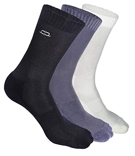 Product Cover Heelium Men's Bamboo Calf Length Cushioned Breathable Anti Slip Formal Socks (Black, Dark Grey, White, Free Size) -Combo Pack of 3 Pairs