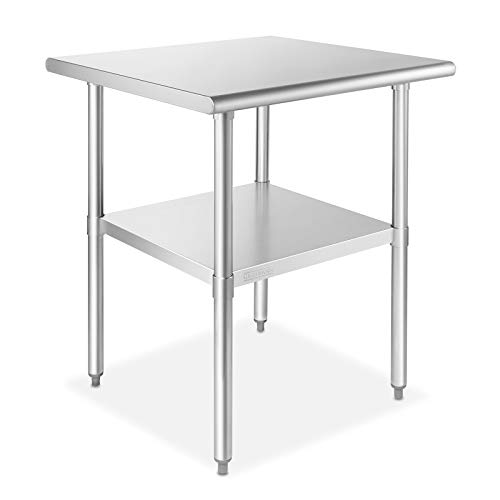 Product Cover GRIDMANN NSF Stainless Steel 24 in. x 24 in. Commercial Kitchen Prep & Work Table