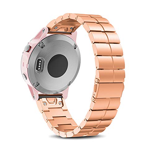 Product Cover NotoCity Compatible with Fenix 5S Metal Band Stainless Steel Watch Bands for Fenix 5S /Fenix 5S Plus/Fenix 6S/Fenix 6S Pro/D2 Delta S Smartwatch(Rose Gold)