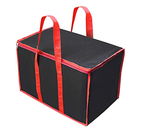 Product Cover NISUN Classic Big Handy File Clothes Storage Bag Organizer for Books Magazine Toys (55.8x34.2x36.8 Cm, Black)
